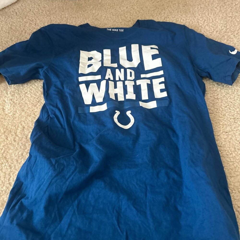 Blue and white Colts t-shirt Nike #NFL #Nike # Colts